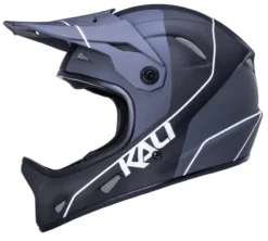 Kali Alpine Carbon Pulse Full Face MTB Helmet - Matt Black/White -CycloPro Shop alpine carbon pulse mat blk wht a4 1024x1024