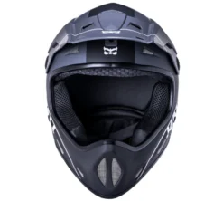 Kali Alpine Carbon Pulse Full Face MTB Helmet - Matt Black/White -CycloPro Shop alpine carbon pulse mat blk wht a5 1024x1024