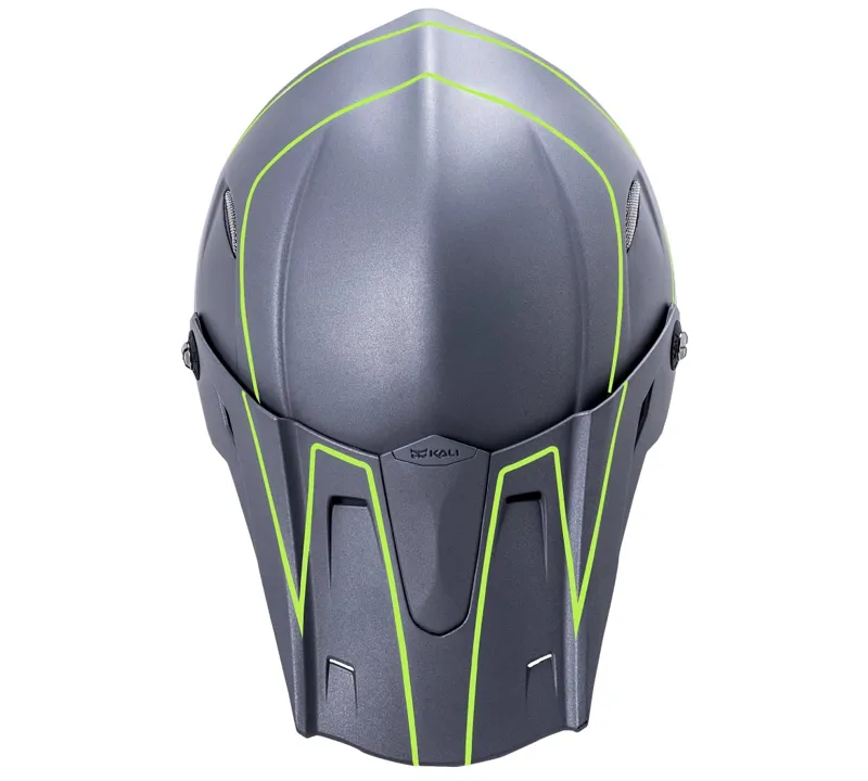 Kali Alpine Rage Full Face Helmet - Matt Grey/Fluo Yellow 4 Kali Alpine Rage Full Face Helmet - Matt Grey/Fluo Yellow - Image 2