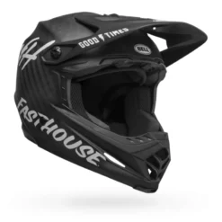 Bell Full-9 Full Face MTB Helmet - Fasthouse Matte Black/White -CycloPro Shop bell full 9 full face mountain bike helmet fasthouse matte black white front right