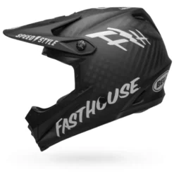 Bell Full-9 Full Face MTB Helmet - Fasthouse Matte Black/White -CycloPro Shop bell full 9 full face mountain bike helmet fasthouse matte black white left