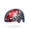 Bell Local BMX/Skate Helmet - Nitro Circus Gloss Silver/Blue/Red -CycloPro Shop bell local bmx skate helmet nitro circus gloss silver blue red front left 1