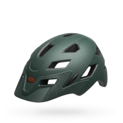 Bell Sidetrack Child Helmet - 47-54cm - Wavy Checks/Retina Sear 20 Bell Sidetrack Child Helmet - 47-54cm - Wavy Checks/Retina Sear -CycloPro Shop bell sidetrack child bike helmet matte dark green orange front left 2