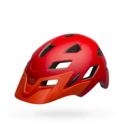 Bell Sidetrack Child Helmet - 47-54cm - Matt Black/Silver Fragments 19 Bell Sidetrack Child Helmet - 47-54cm - Matt Black/Silver Fragments -CycloPro Shop bell sidetrack child bike helmet matte red orange front left
