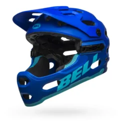 Bell Super 3R MIPS Full Face Helmet - Matte Blues 19 Bell Super 3R MIPS Full Face Helmet - Matte Blues -CycloPro Shop bell super 3r mips mountain bike helmet matte blues front left