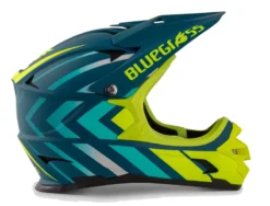 Bluegrass Intox Full Face Helmet - Avio Blue/Flourescent Yellow -CycloPro Shop bg96808d 2