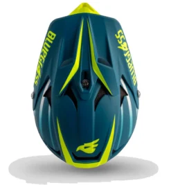 Bluegrass Intox Full Face Helmet - Avio Blue/Flourescent Yellow -CycloPro Shop bg96808d 4