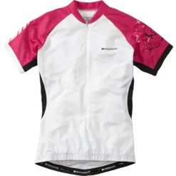 Madison Keirin Womens Short Sleeve Jersey - White/Very Berry -CycloPro Shop cl9731