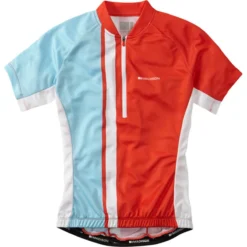 Madison Tour Womens Short Sleeve Jersey - Chilli Red/Sea Blue -CycloPro Shop cl9741