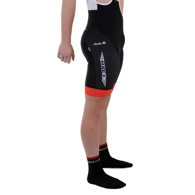 Halo Logo Bib Shorts - Black 5 Halo Logo Bib Shorts - Black - Image 3