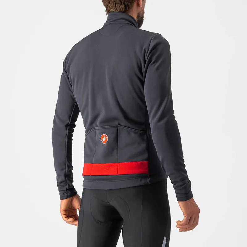 Castelli Puro 3 Men's Long Sleeve Jersey - Dark Grey/Red Reflex 4 Castelli Puro 3 Men's Long Sleeve Jersey - Dark Grey/Red Reflex - Image 2