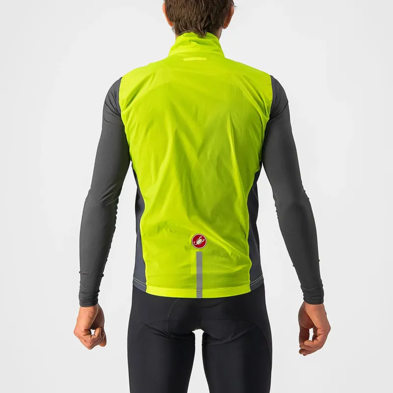 Castelli Squadra Stretch Men's Vest - Electric Lime/Dark Grey 4 Castelli Squadra Stretch Men's Vest - Electric Lime/Dark Grey - Image 2