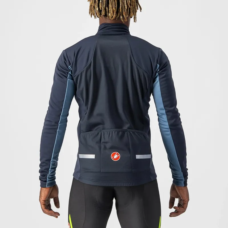 Castelli Mortirolo 6S Men's Jacket - Savile Blue/Steel Blue/Silver Reflex 3 Castelli Mortirolo 6S Men's Jacket - Savile Blue/Steel Blue/Silver Reflex
