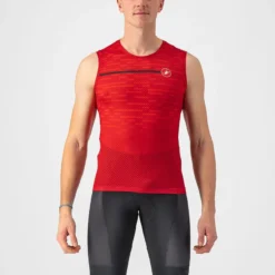 Castelli Insider Men's Sleeveless Jersey - Dark Red