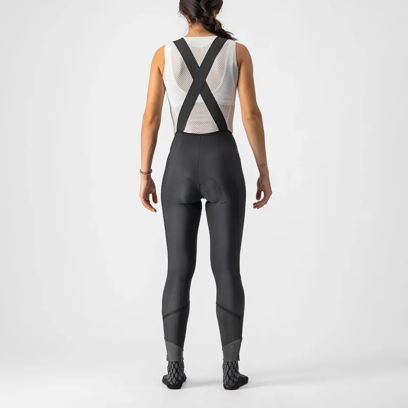 Castelli Velocissima DT Women's Bib Tights - Black/Black Reflex 6 Castelli Velocissima DT Women's Bib Tights - Black/Black Reflex - Image 4