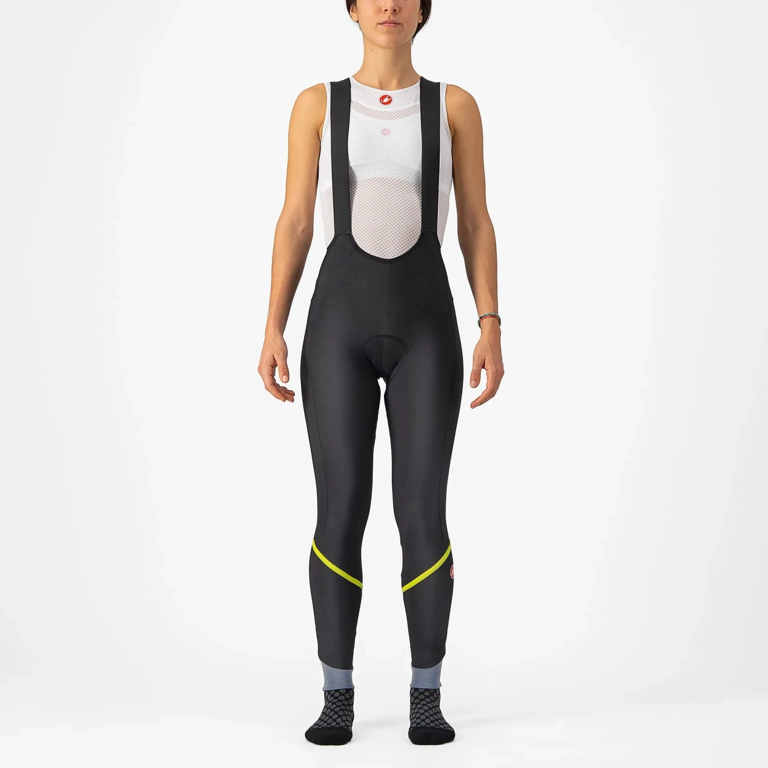 Castelli Velocissima DT Women's Bib Tights - Black/Black Reflex 4 Castelli Velocissima DT Women's Bib Tights - Black/Black Reflex - Image 2