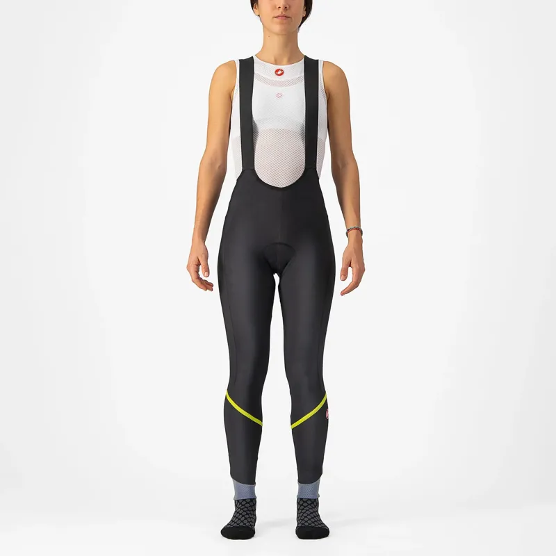 Castelli Velocissima DT Women's Bib Tights - Black/Melon 6 Castelli Velocissima DT Women's Bib Tights - Black/Melon - Image 4