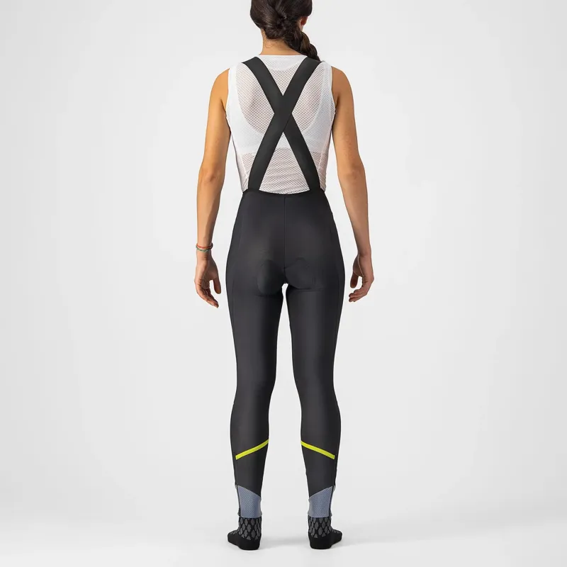 Castelli Velocissima DT Women's Bib Tights - Black/Electric Lime 4 Castelli Velocissima DT Women's Bib Tights - Black/Electric Lime - Image 2