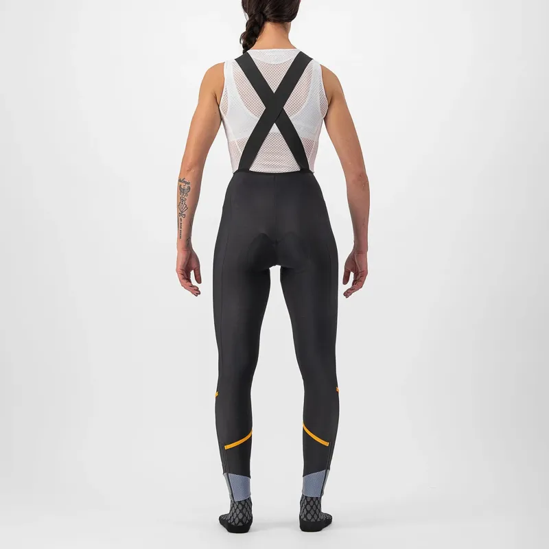 Castelli Velocissima DT Women's Bib Tights - Black/Melon 3 Castelli Velocissima DT Women's Bib Tights - Black/Melon