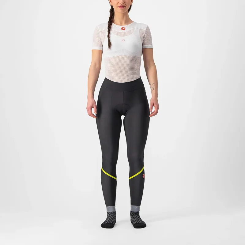 Castelli Velocissima Thermal Women's Tights - Black/Electric Lime 4 Castelli Velocissima Thermal Women's Tights - Black/Electric Lime - Image 2