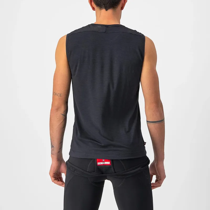 Castelli Bandito Wool Men's Sleeveless Base Layer - Black 4 Castelli Bandito Wool Men's Sleeveless Base Layer - Black - Image 2