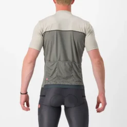 Castelli Unlimited Entrata Men's Short Sleeve Jersey - Travertine Grey/Forest Grey