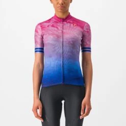 Castelli Marmo Women's Short Sleeve Jersey - Multicolour/Baby Blue -CycloPro Shop cs230395481 1 2000x.progressive