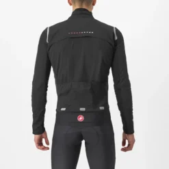 Castelli Alpha Doppio RoS Men's Waterproof Jacket - Black/Silver Reflex -CycloPro Shop cs235050851 5