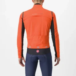 Castelli Alpha Doppio RoS Men's Waterproof Jacket - Red Orange/Black