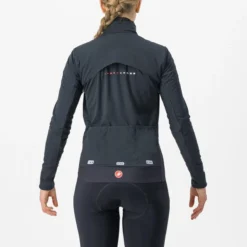 Castelli Alpha Doppio RoS Women's Waterproof Jacket - Black/Silver Reflex