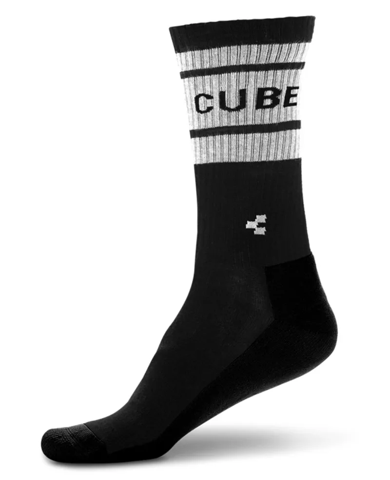 Cube After Race High Cut Socks - White/Black 4 Cube After Race High Cut Socks - White/Black - Image 2