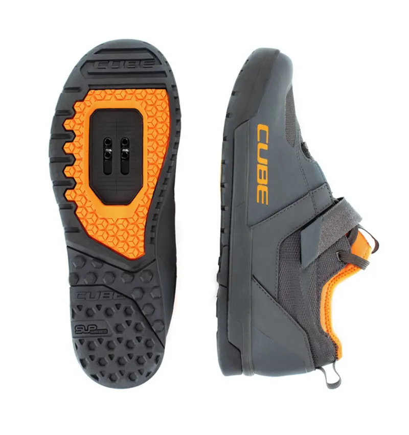 Cube GTY Strix Flat Pedal MTB Shoes - Grey/Orange 5 Cube GTY Strix Flat Pedal MTB Shoes - Grey/Orange - Image 3