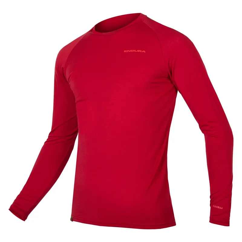 Endura BaaBaa Blend Men's Long Sleeve Baselayer - Rust Red 5 Endura BaaBaa Blend Men's Long Sleeve Baselayer - Rust Red - Image 3