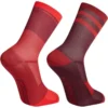 Madison Sportive Mid Socks Twin Pack - Chilli Red/Burgundy
