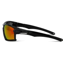 Madison Engage Glasses - Gloss Black - Fire Mirror/Amber/Clear Lens Pack -CycloPro Shop mcl22s510 01