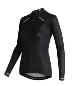 Funkier Odessa Womens Summer Long Sleeve Jersey - Black