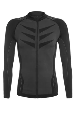 Funkier Campanile Seamless-Tech Long Sleeve Jersey - Black/Grey -CycloPro Shop p58e23a6fee8af8.15068035