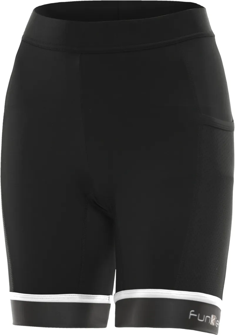 Funkier Abara Ladies 11-Panel Lycra Shorts - Black 5 Funkier Abara Ladies 11-Panel Lycra Shorts - Black - Image 3