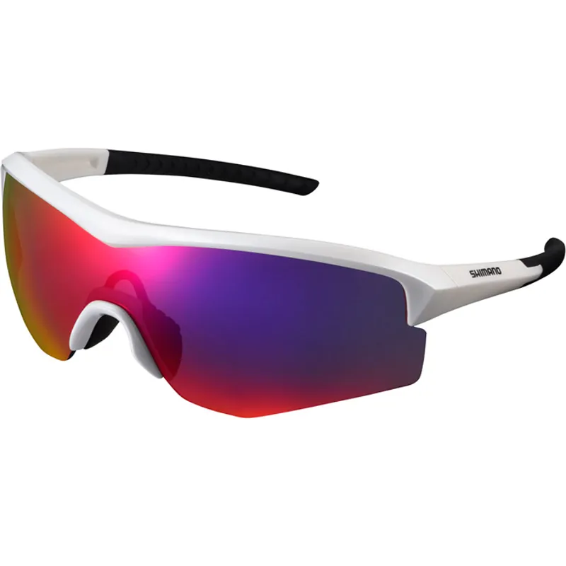 Shimano Spark Cycling Glasses - Metalic White/Smoke Red Lens 3 Shimano Spark Cycling Glasses - Metalic White/Smoke Red Lens