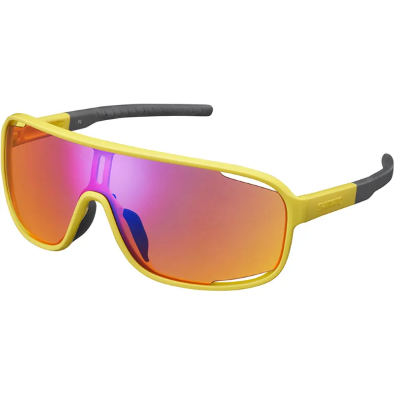 Shimano Technium Sunglasses - Yellow Frame/Orange Blue Mirror Lens 3 Shimano Technium Sunglasses - Yellow Frame/Orange Blue Mirror Lens