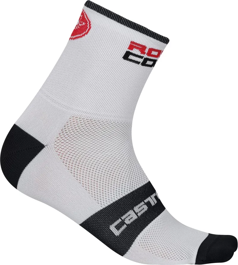 Castelli Rosso Corsa 6 Socks - White 4 Castelli Rosso Corsa 6 Socks - White - Image 2