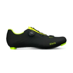 Fizik R5 Tempo Overcurve Road Shoes - Black/Black -CycloPro Shop tempo r5 overcurve black yellow fluo side 19