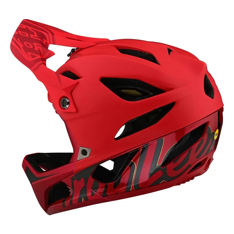 Troy Lee Designs Stage MIPS Full Face Helmet - Signature Red 3 Troy Lee Designs Stage MIPS Full Face Helmet - Signature Red