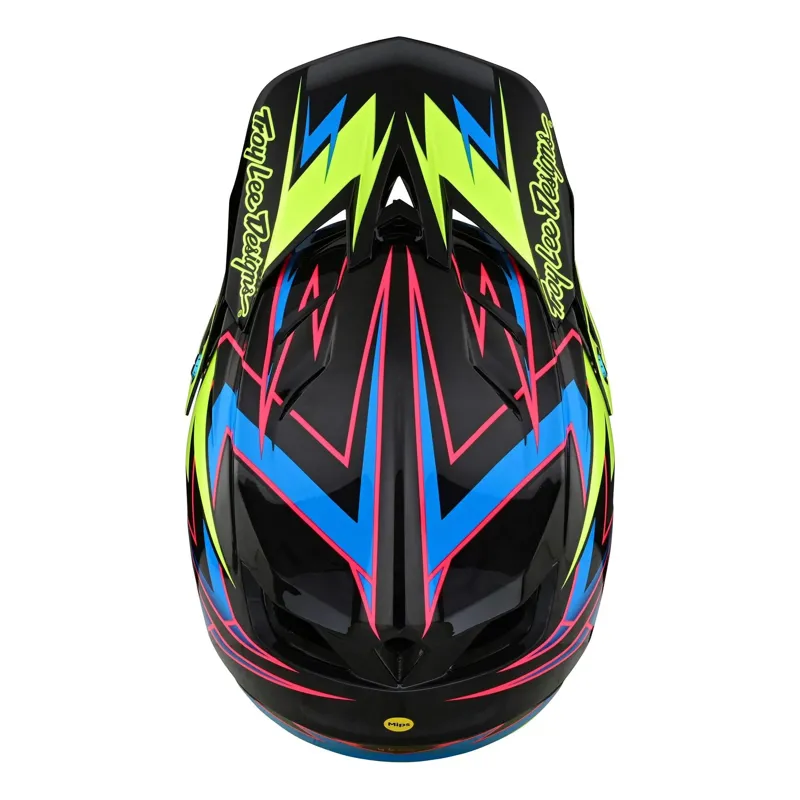 Troy Lee Designs D4 Carbon MIPS Full Face Helmet - Volt Black/Flo Yellow 7 Troy Lee Designs D4 Carbon MIPS Full Face Helmet - Volt Black/Flo Yellow - Image 5