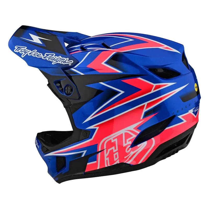 Troy Lee Designs D4 Composite MIPS Full Face Helmet - Volt Blue 4 Troy Lee Designs D4 Composite MIPS Full Face Helmet - Volt Blue - Image 2