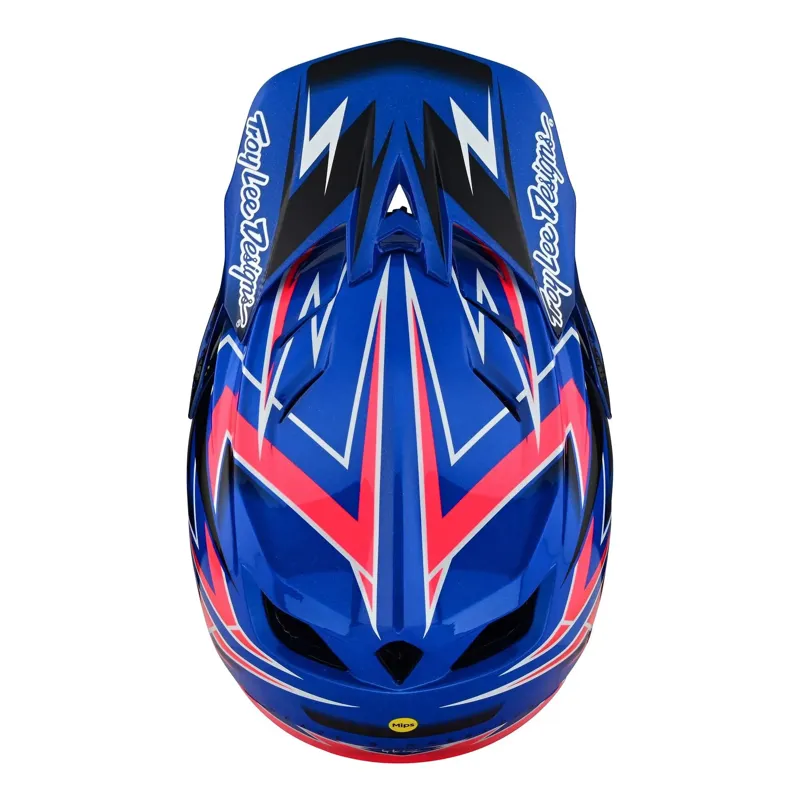 Troy Lee Designs D4 Composite MIPS Full Face Helmet - Volt Blue 5 Troy Lee Designs D4 Composite MIPS Full Face Helmet - Volt Blue - Image 3