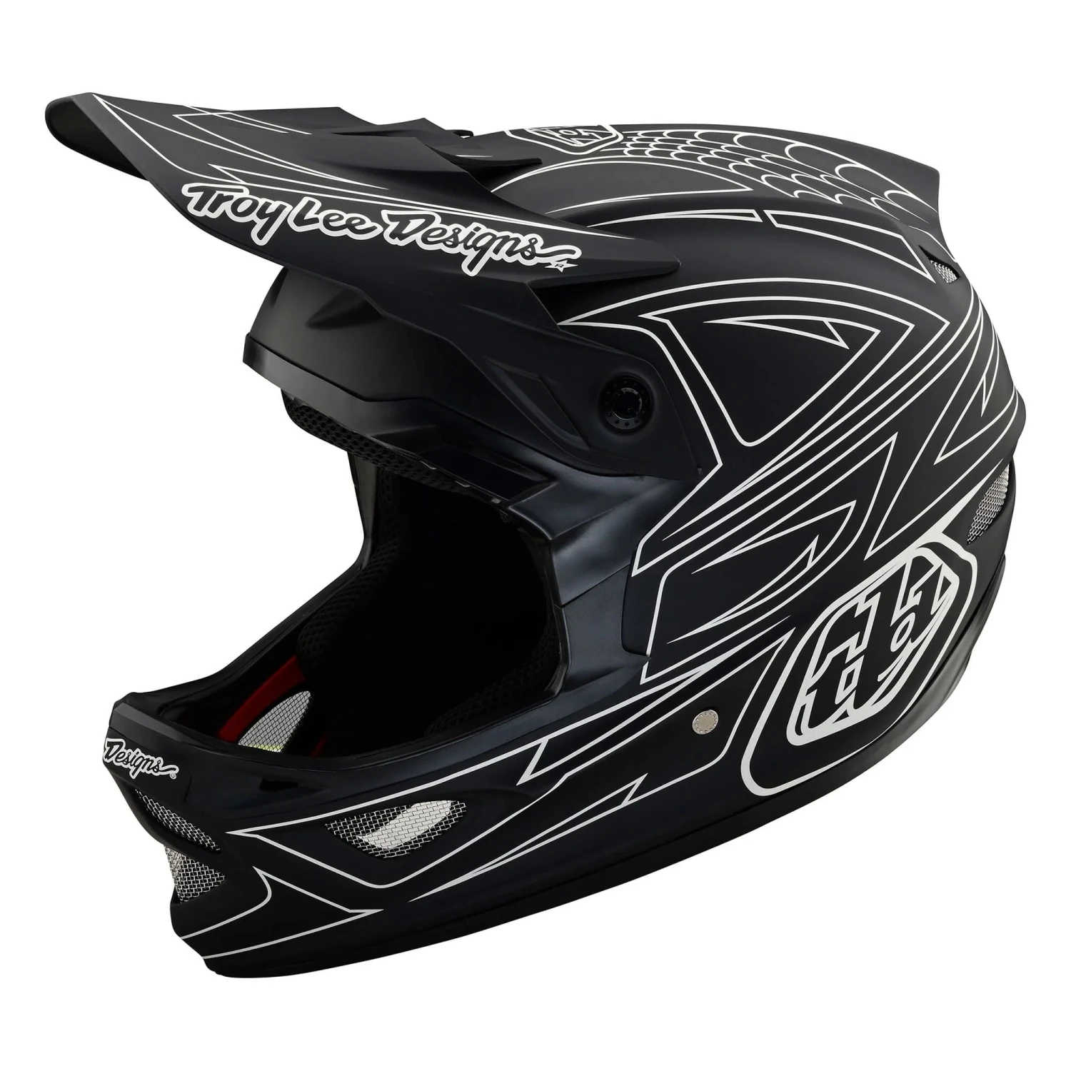 Troy Lee Designs D3 Fiberlite Full Face Helmet - Slant Grey 6 Troy Lee Designs D3 Fiberlite Full Face Helmet - Slant Grey - Image 4