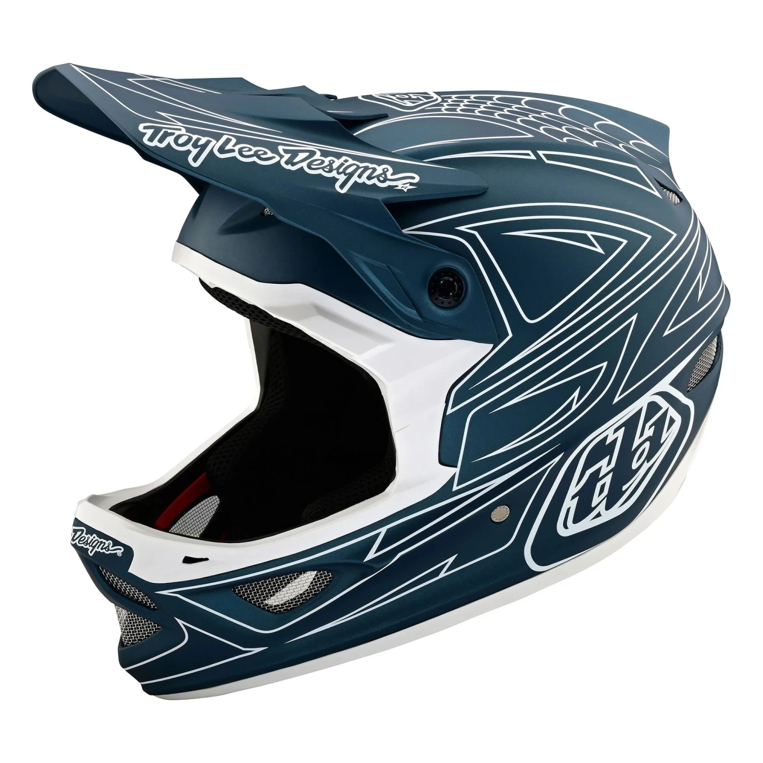 Troy Lee Designs D3 Fiberlite Full Face Helmet - Slant Grey 5 Troy Lee Designs D3 Fiberlite Full Face Helmet - Slant Grey - Image 3
