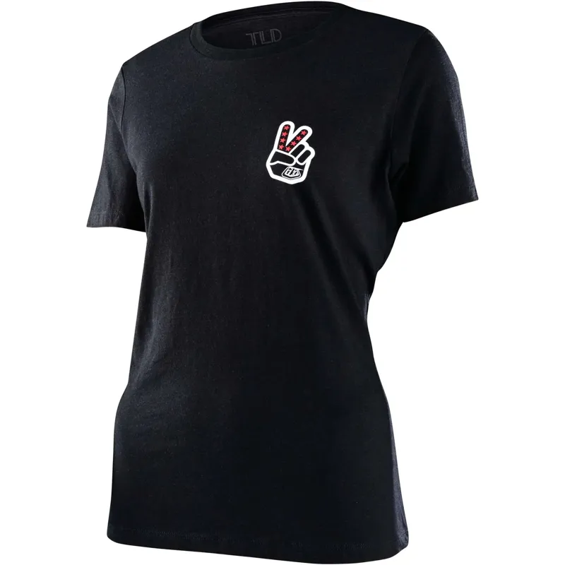 Troy Lee Designs Peace Out Women's Short Sleeve T-Shirt - Black 3 Troy Lee Designs Peace Out Women's Short Sleeve T-Shirt - Black