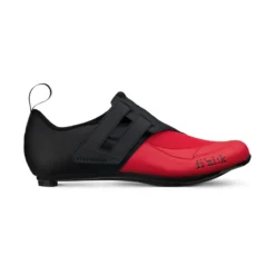 Fizik R4 Transiro Triathlon Shoes - Black/Red -CycloPro Shop transiro r4 powerstrap black red side